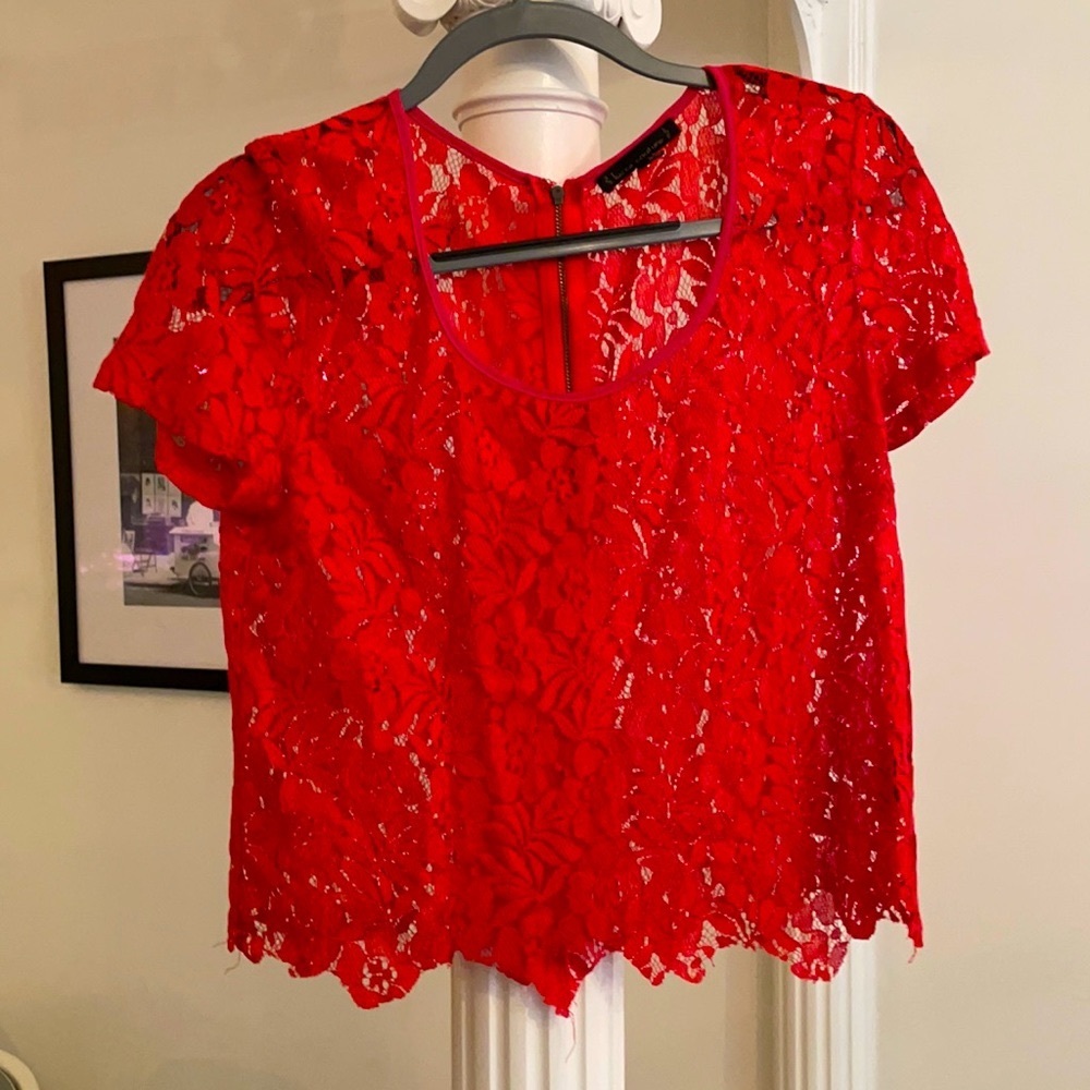 Red Lace Top